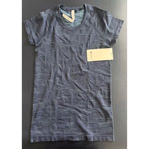 Lululemon Swiftly Tech Short Sleeve Shirt 2.0 - Chroma Check Mineral Blue